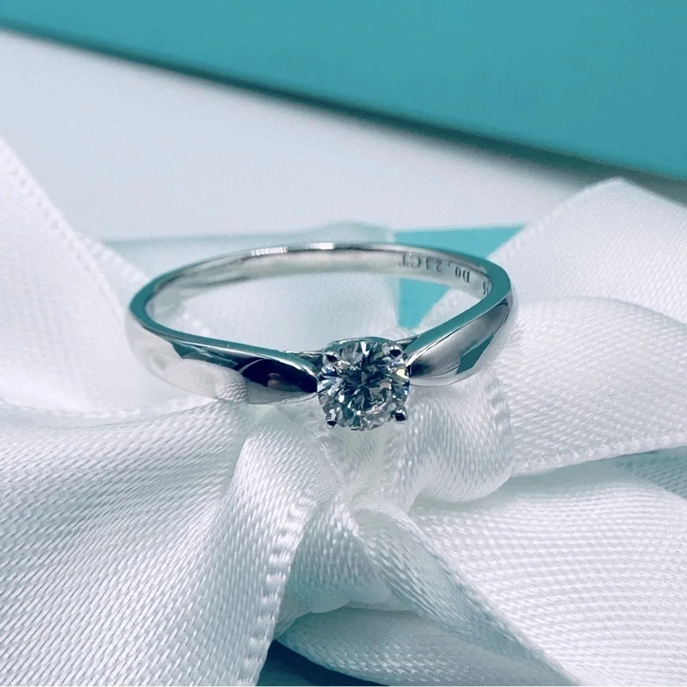 Tiffany & Co. .21 CT Harmony Diamond Engagement Ring w Certificate & Packaging